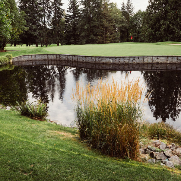 The neighboring Vancouver Golf Club water features bring life to the community.